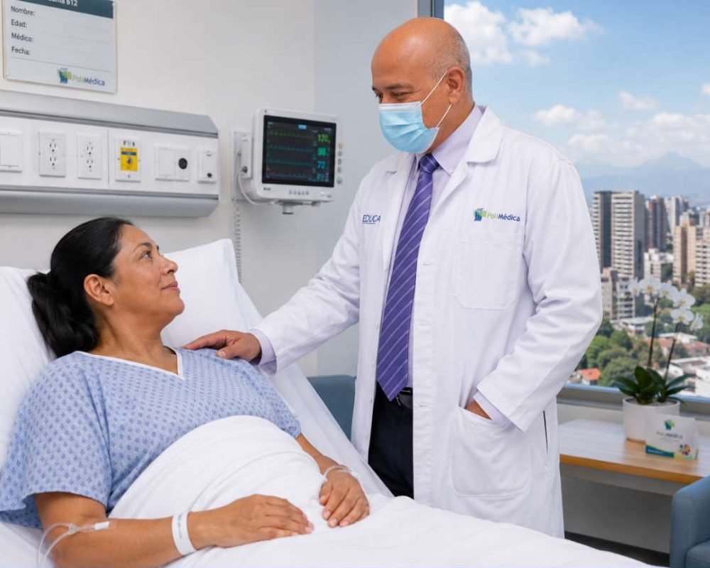 doctor atendiendo en hospital